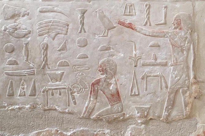 6 Hours visit to Giza pyramids sphinx and Sakkara - Saqqara pyramids in depth: Djoser, Teti, and the tomb reliefs