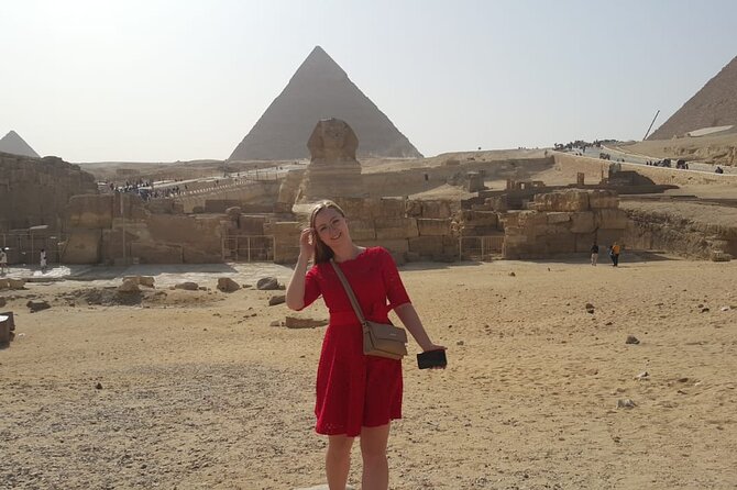 8 Hours Guided tour to Giza Pyramids , Sphinx, Saqqara & Dahshur - Great Sphinx and Valley Temple: the statue plus the story around it