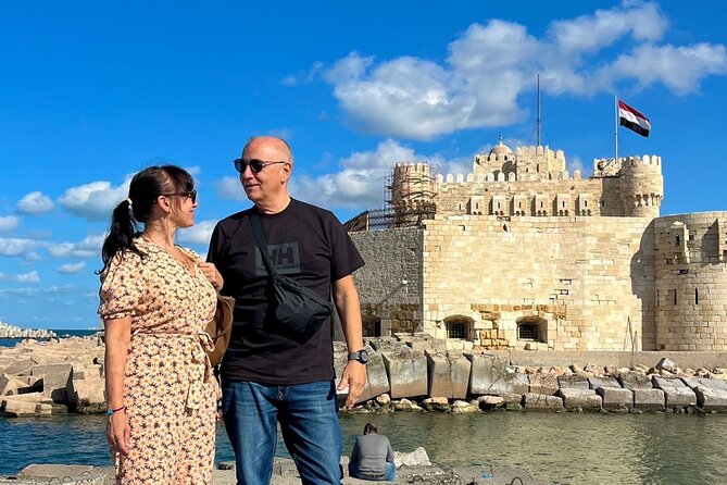 Alexandria day tour.The catacomb, pompy's pillar,the citedal - Kom El-Shoqafa Catacombs: carved tombs that blend three worlds