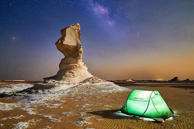 Black & White Desert & Siwa Oasis 4 Days All Inclusive Tour - Great Sand Sea 4x4, sand boarding, hot spring camp dinner, and night swimming