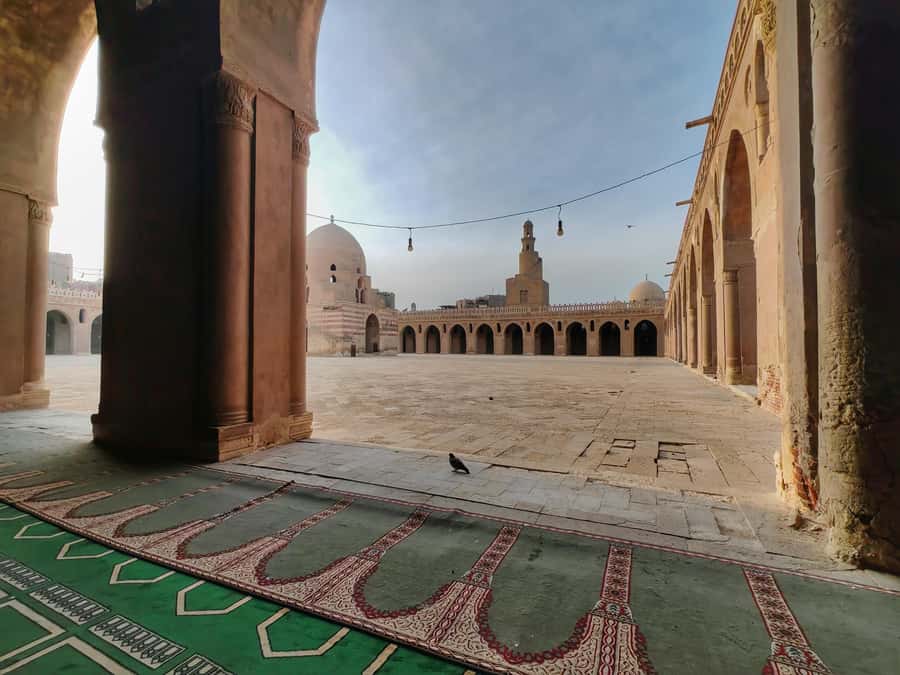 Cairo Heritage Tour: Golden Palace, Oldest Mosque with Lunch - Ibn Tulun Mosque: courtyard geometry and the spiral minaret view