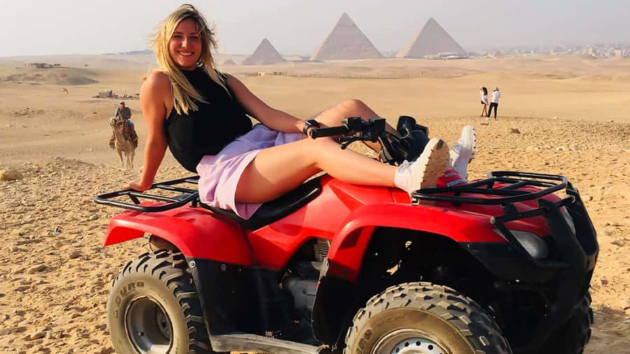 Cairo: Private Quad Bike Desert Tour with Pyramids & Sunset - Learning the Quad Bike Before You Go Full Speed