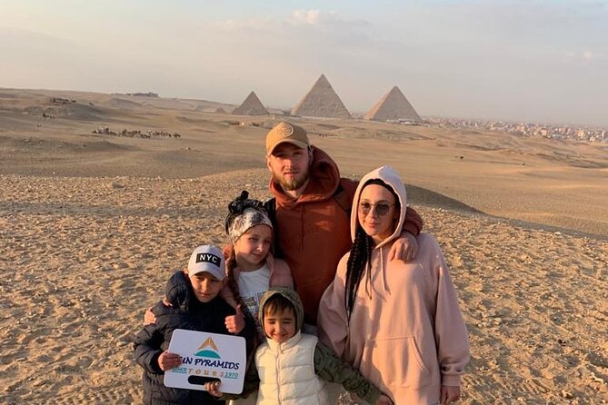 Cairo: Pyramids, Memphis, Sakkara & Dahshur Luxury Adventure - Giza Pyramids and the Great Sphinx, built into real viewing time