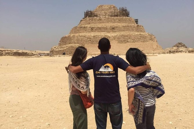 Day Tour to Giza Pyramids Memphis City Dahshur and Saqqara Pyramids - The Sphinx stop and photo support you can actually use