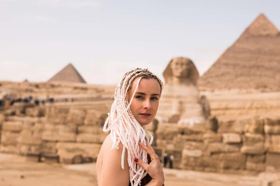 From Cairo: 11-Day Tour, Nile Cruise, Flights, Balloon - Day 1: Giza pyramids, Egyptian Museum, and a cruise-ship dinner show