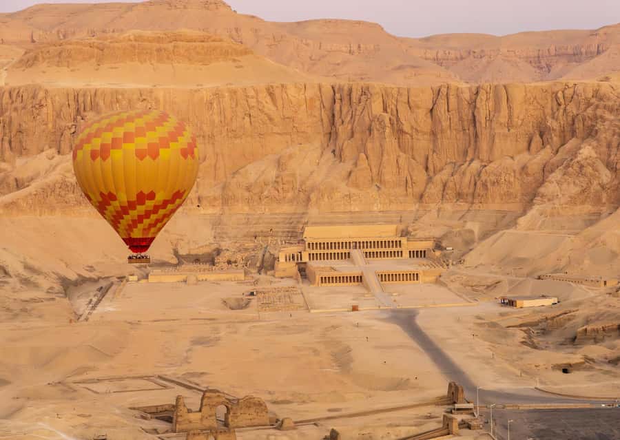 From Cairo: 11-Day Tour, Nile Cruise, Flights, Balloon - Day 4: Luxor west bank temples, felucca views, then board the Nile cruise