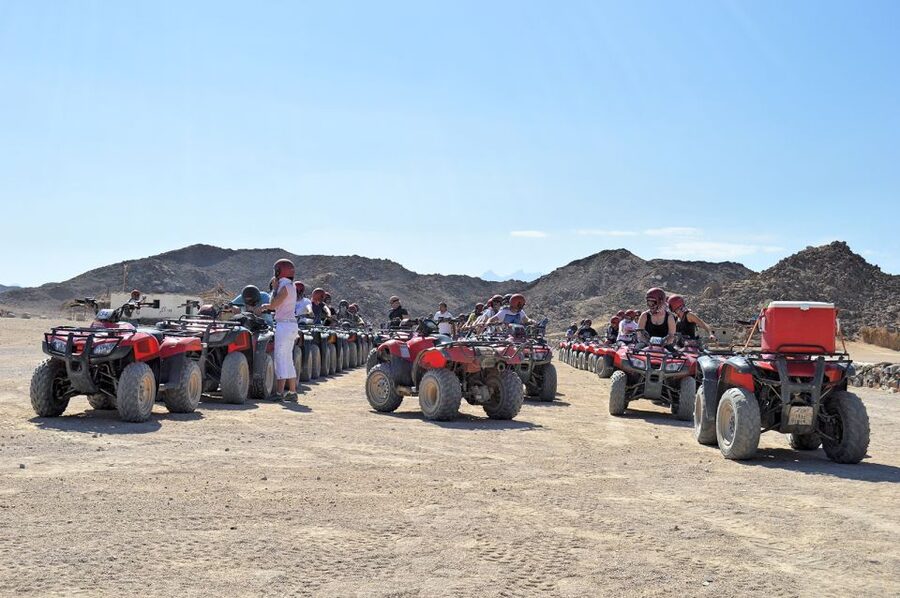 From El Gouna: Dry Canyon Quad Bike Morning Tour - Pickup To Motor Park: Morning Logistics in El Gouna