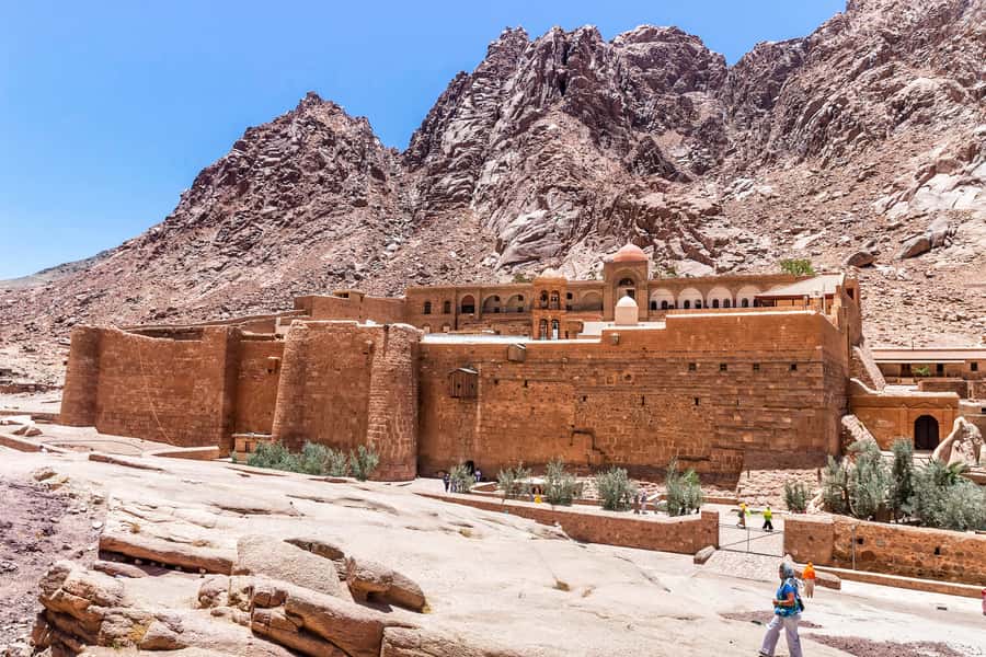 From Sharm: Mount Moses Trekking, Sunrise & Monastery Visit - The descent and breakfast: tired legs, basic toilets, and then you go again