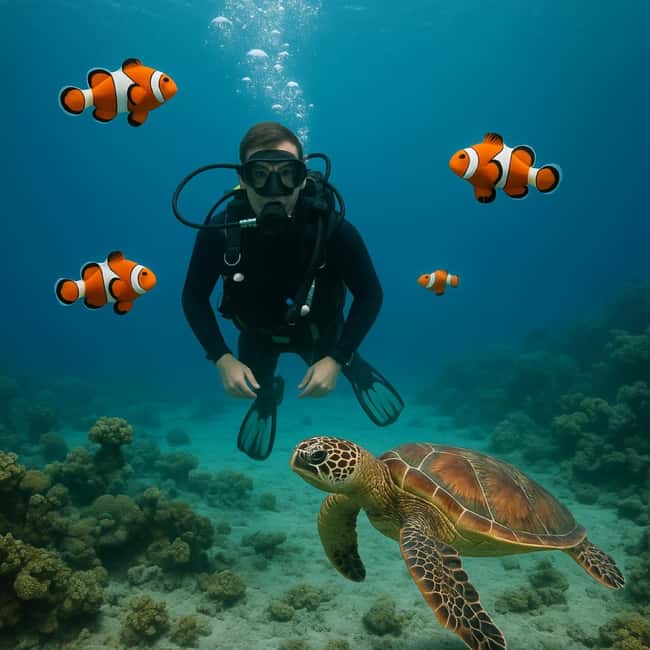 From Sharm: Ras Muhammed & White Island By Boat & intro Dive - From Sharm to Ras Muhammed, all by boat