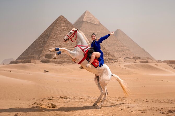 Giza Pyramids Photoshoot with Jumping Horse, Camel and Sphinx - The vibe: classic Giza, but built for photos