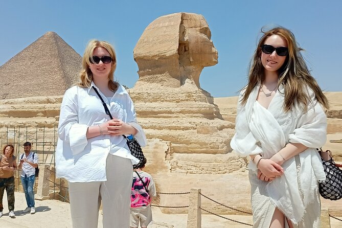 Giza Pyramids Private luxury tour, Lunch, Camel Ride & shopping - Giza Plateau route: Cheops, Chephren, Mykerinos, then the Great Sphinx