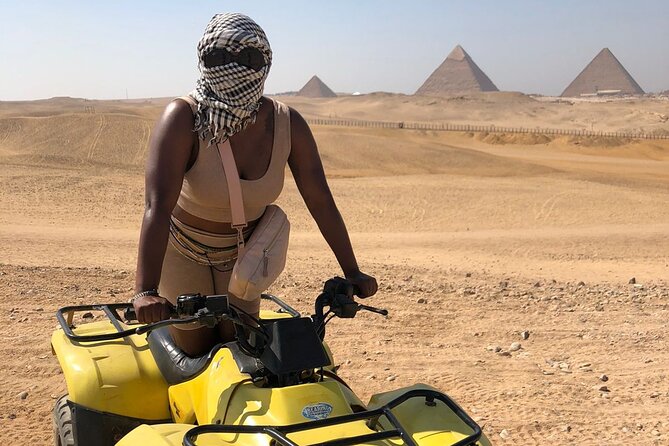 Giza pyramids, Sphinx, ATV bike, Lunch,Camel ride, Dinner cruise& shopping tour - Lunch and Shopping Stops: Papyrus, Oils, and How to Keep Control