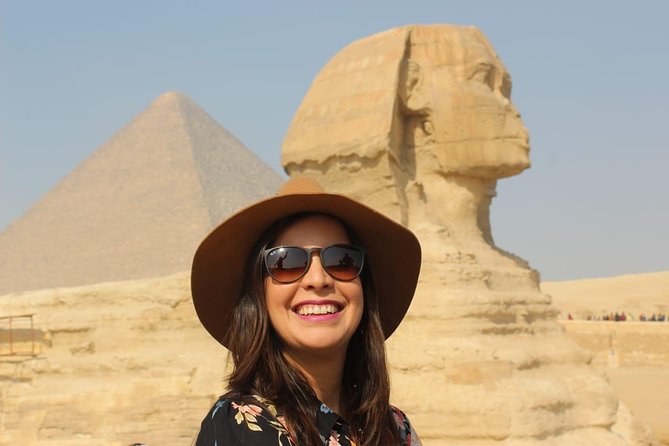 Giza Pyramids , Sphinx ,Saqqara and Memphis Private Tour - Great Sphinx: the scale is the point, plus a ticket note
