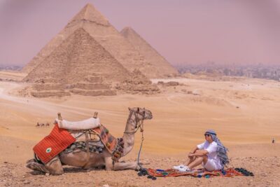 Giza pyramids with professional photography