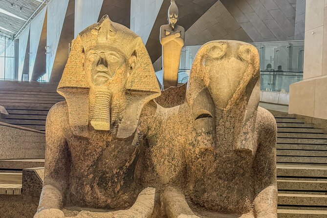 Grand Egyptian Museum and Pyramids of Giza Private Tour - Great Sphinx and the Valley Temple area, close-up time