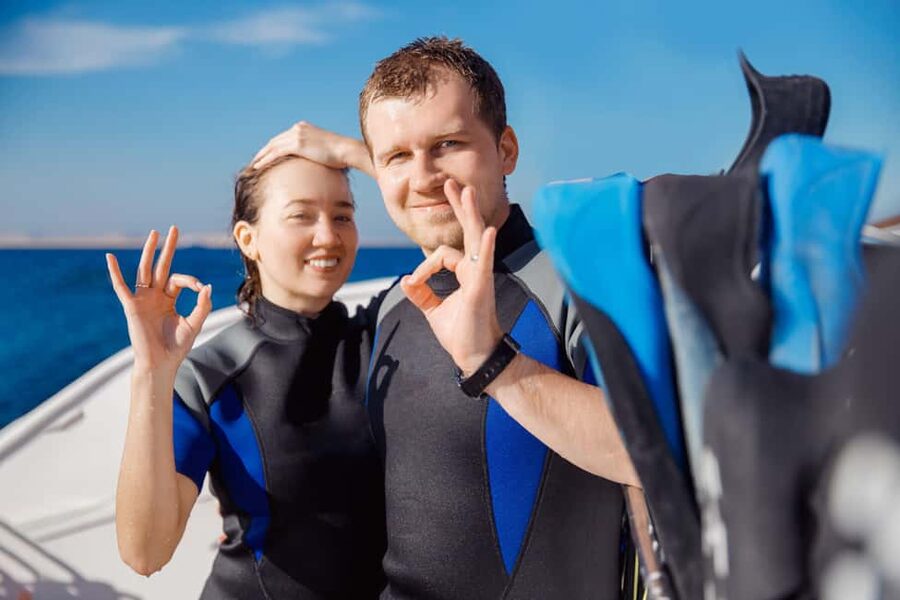 Hurghada: Beginners Scuba Diving Full-Day Boat Trip & Lunch - Snorkeling stops first: a good warm-up for nervous beginners