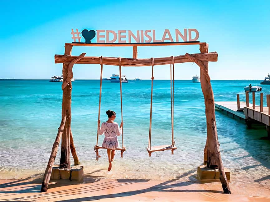 Hurghada:Eden Island Full-Day Trip with Water sports & Lunch - Water sports on Eden Island and the Red Sea: banana boat and sofa ride