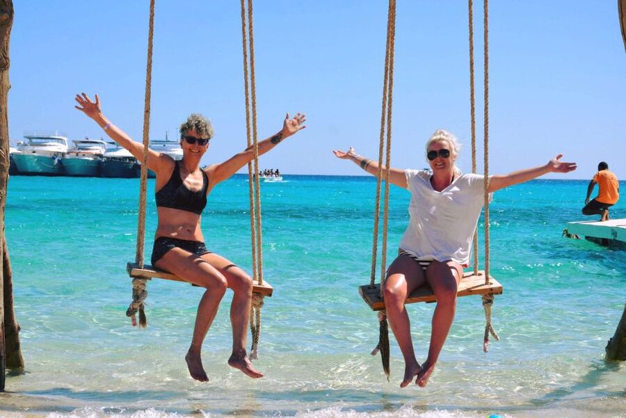 Hurghada:Eden Island Full-Day Trip with Water sports & Lunch - Blue Bomba energy and guide Sherif: support that turns chaos into flow