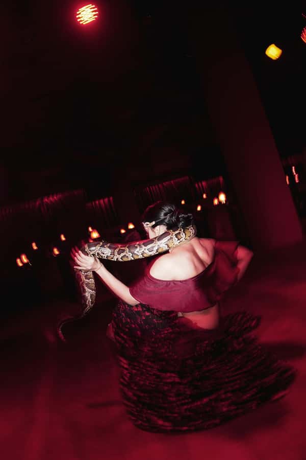 Hurghada: Naz Cabaret ticket with beverages - The 1940s Underground Cairo Theme, Up Close