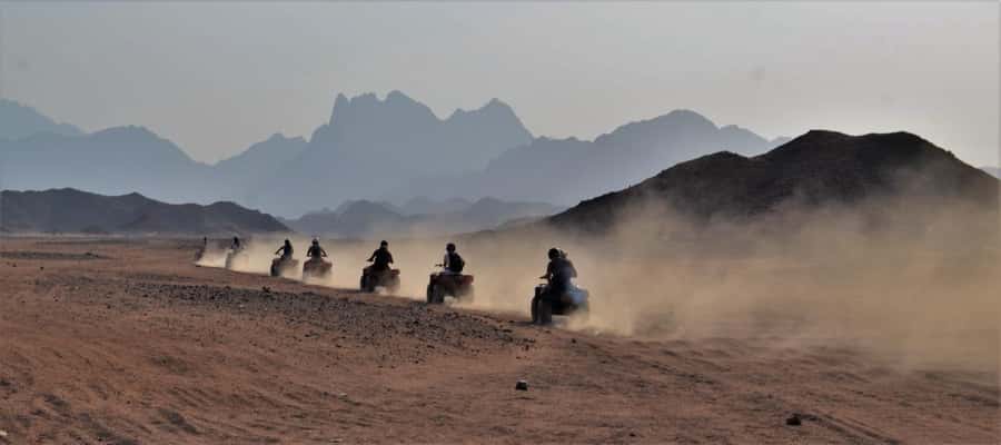 Hurghada: Quad Bike and Camel Ride with Dinner and Show - The quad bike segment: 50 km round trip, sand waves, and staying in the lane