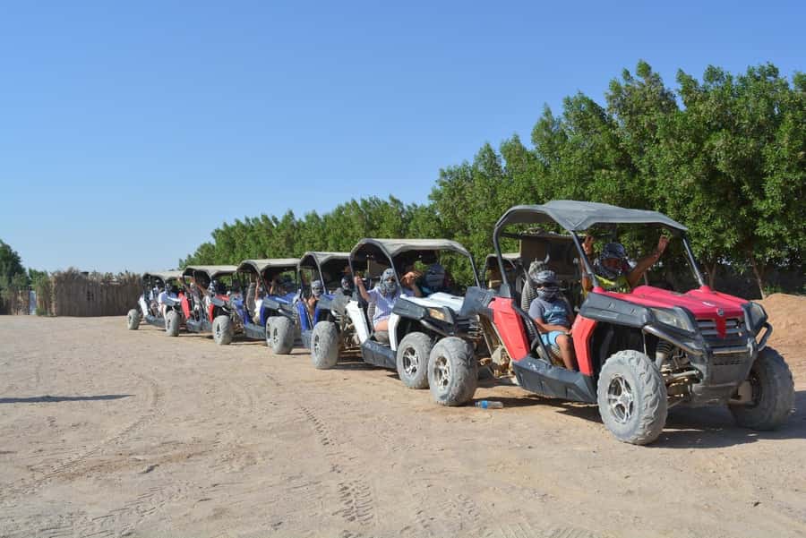 Hurghada: Quad Bike, Buggy, Jeep Safari, Camel Ride & Dinner - Bedouin Tea, Village Tour, and Herbal Pharmacy Stops