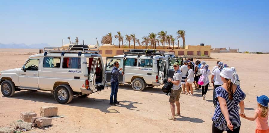 Hurghada: Safari Jeep, Buggy, Camel, Quad, Bedouin Dinner - Hotel pickup and desert camp setup, the part most people forget to plan for