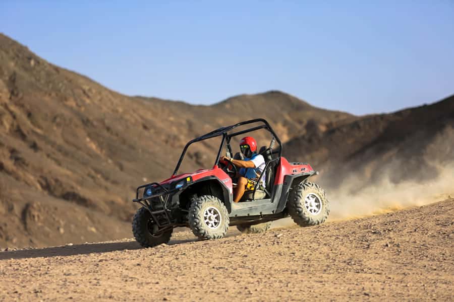 Hurghada: Sunset Desert Safari by Dune Buggy - The dune buggy briefing: helmets, age rules, and what convoy driving means