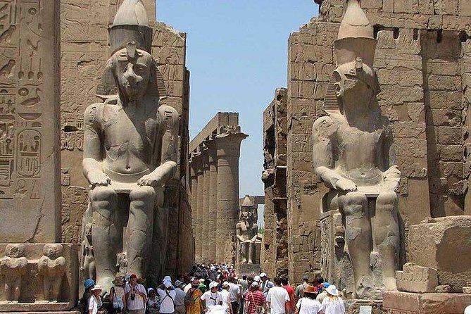 Luxor East and West Bank: Valley of the kings, Habu Temple,Karnak&Luxor Temples - Luxor Temple: Amenhotep III and Ramses II, with the Theban Triad