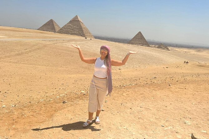 Luxury Private Tour Giza pyramids ,Sphinx ,Camel Rid and Lunch - Stop 1 at the pyramids: Cheops, Chefren, and Mykerinos