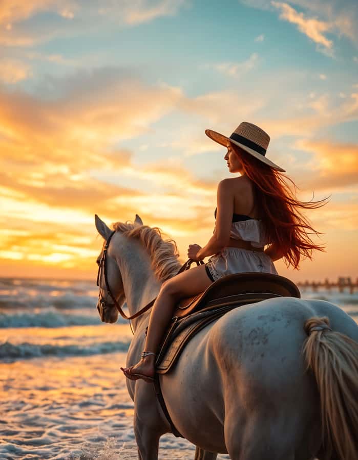 Marsa Alam: Sunset Horseback with Dinner, Show & Stargazing - Sunset on the Red Sea, the easy way