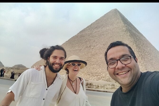 PRIVATE ALL INCLUSIVE Giza Pyramids,Sphinx,Camel&Inside Pyramid - Stop 2: Khufu’s Great Pyramid exterior time