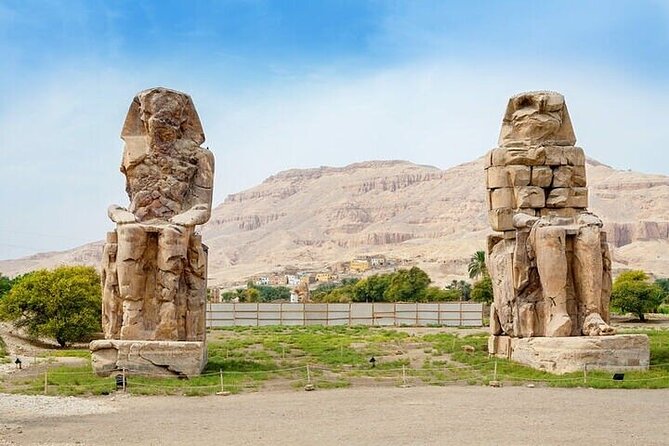 Private Day from Cairo to Luxor by plane with hotel,balloon,west,east and lunch - Colossi of Memnon, Lunch, and the “Get Your Bearings” Moment