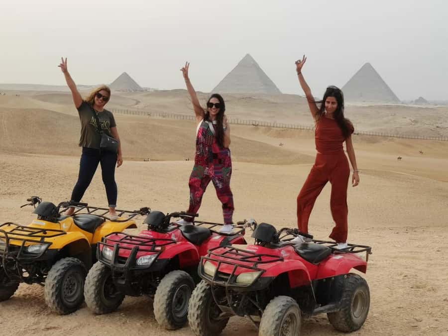 Pyramids Quad Biking Adventure - Golden Pyramids at Sunset, Plus a Real Ride on the Sand