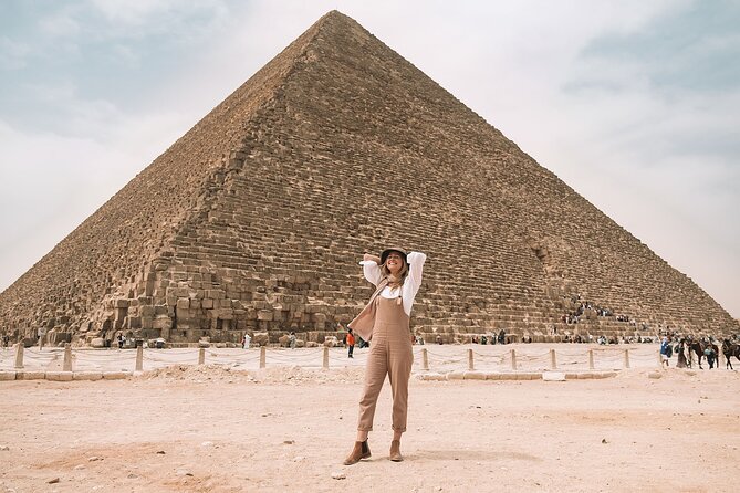 Shared Full Day Tour to Giza Pyramids from Giza - The three pyramids: Khufu, Khafre, and Menkaure up close