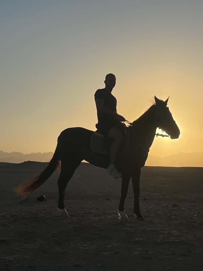 Soma Bay: Horse Riding Beach and Desert Tour With Transfer - The desert trails: golden sands, open terrain, and fewer crowds