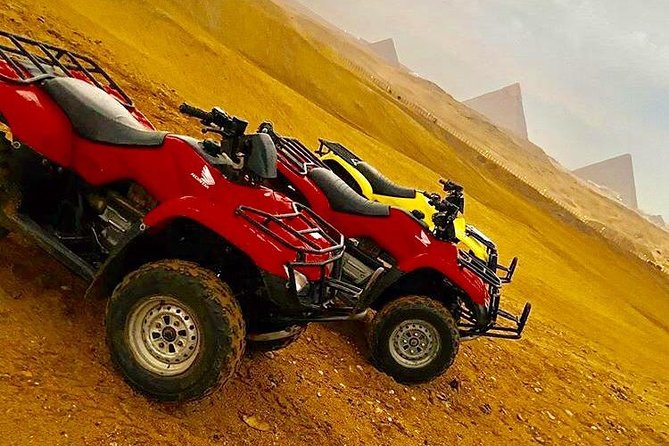 Top rated ATV quad bike at the Desert of Giza Pyramids - Beginner-friendly instruction, without the babysitting